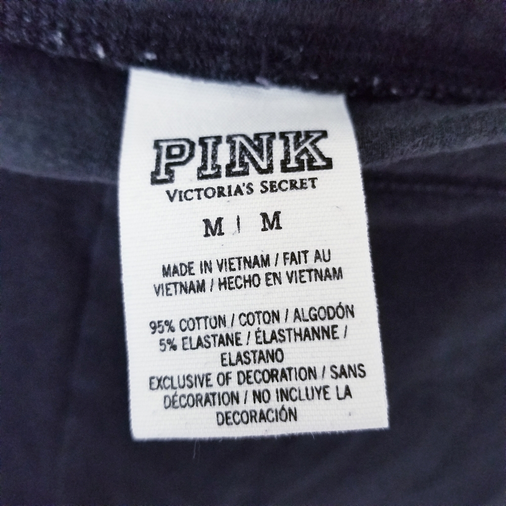 VICTORIA'S SECRET Leggings Sequin Sparkle black M - Picture 4 of 4